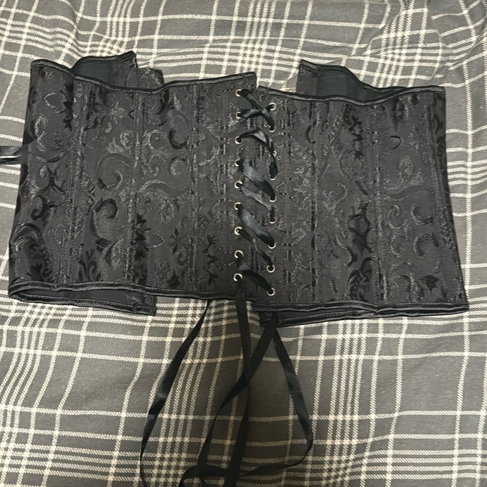 Black Floral Corset